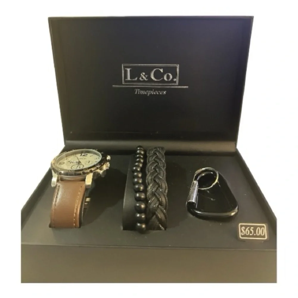 L & Co. Timepieces watch, dual-bracelet, &‎ carabiner. New in Box!